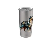 Polygon Art Miniature American Shepherd MAS Bicchiere termico in acciaio inox doppia parete