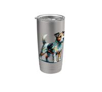 Polygon Art Parson Russell Terrier Bicchiere termico in acciaio inox doppia parete