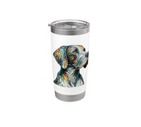 Polygon Art Pointer Dog English Pointer Bicchiere termico in acciaio inox doppia parete