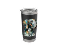 Polygon Art Pointer Dog English Pointer Bicchiere termico in acciaio inox doppia parete