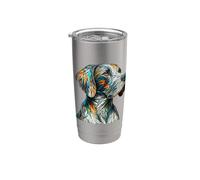 Polygon Art Pointer Dog English Pointer Bicchiere termico in acciaio inox doppia parete