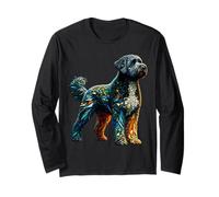 Polygon Art Portuguese Water Dog Portie Maglia a Manica
