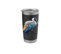 Polygon Art Roseate Spoonbill Roseo Bicchiere termico in acciaio inox doppia parete