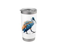 Polygon Art Roseate Spoonbill Roseo Bicchiere termico in acciaio inox doppia parete