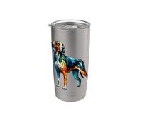 Polygon Art Treeing Walker Coonhound Bicchiere termico in acciaio inox doppia parete