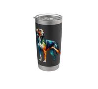 Polygon Art Treeing Walker Coonhound Bicchiere termico in acciaio inox doppia parete