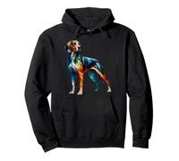 Polygon Art Treeing Walker Coonhound Felpa con Cappuccio