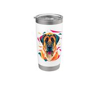 Polygonal Abstract Art Anatolian Shepherd Dog Bicchiere termico in acciaio inox doppia parete