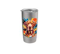 Polygonal Abstract Art Chesapeake Bay Retriever Chessie Bicchiere termico in acciaio inox doppia parete