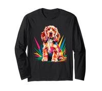 Polygonal Abstract Art Cocker Spaniel Spaniels Maglia a Manica
