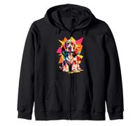 Polygonal Abstract Art English Cocker Spaniel Spaniels Felpa con Cappuccio