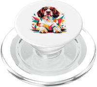 Polygonal Abstract Art English Springer Spaniel Sprocker PopSockets PopGrip per MagSafe