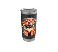 Polygonal Abstract Art Griffon Bruxellois Brussels Griffon Bicchiere termico in acciaio inox doppia parete