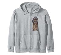 Polygonal Groundhog Illustration Polygon Woodchuck Marmot Felpa con Cappuccio