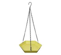 Polygonal Hanging Bird Bath Feeder, Water Bowl Garden Decor, 8.66x8.66x1.57 Inches Decorative Feeding Station, Ideal For Family Birdwatching Fun Window Porch Balcony And Deck