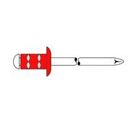 PolyGrip 1446487 - Rivetti ciechi in alluminio/Nirosta 4,8 x 17 RAL 1015, 500 pezzi, colore: avorio chiaro