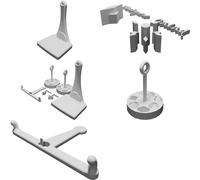 Polyhedral Dice Display Stand with Light & Dark Theme Balanced Scale Design for