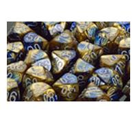 Polyhedral Dice: Gemini - Blue-Gold with White (7)