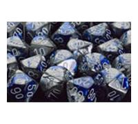 Polyhedral Dice: Gemini - Blue-Steel with White (7)