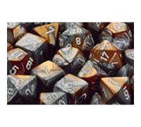 Polyhedral Dice: Gemini - Copper-Steel with White (7)