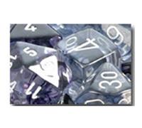 Polyhedral Dice: Nebula - Black with White (7)