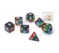 Polyhedral Dice: Rainbow Translucent