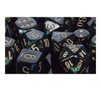 Polyhedral Dice: Scarab - Jade with Gold (7)