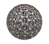 Polyhedral Dice, Single Dice, 100 lati High Precision Metal Construction Large Size Collectible Item, Entertainment Tool for Serious Gamers and Collectors, 1,97 x 1,97 x 1,97 pollici