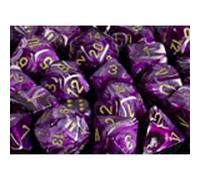 Polyhedral Dice: Vortex - Purple with Gold (7)