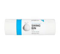 Polylina 20 Sacchetti per bidoni della Spazzatura, Resistenti e durevoli, Plastica Riciclata, Bianco, 45 l