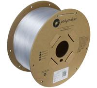 Polymaker Filamento PETG da 1,75 mm, 3 kg, bobina di cartone trasparente con filamento in PETG - PolyLite PETG 1,75 mm trasparente per stampante 3D, stampa con la maggior parte delle stampanti 3D utilizzando filamenti 3D