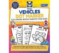Polymath Panda Vehicles Dot Marker Coloring Book Sheets for Kids Age (Tascabile)