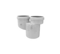 POLYMAX Sdoppiatore Fumi Mad.003 Eco Stabile Ø80/80mm Adattabile a Baxi Roca Termet Per Caldaie Con Prelievo Fumi