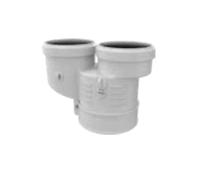 POLYMAX Sdoppiatore Fumi Mad.005 Eco Stabile Ø80/80mm Adattabile a Vaillant Per Caldaie Con Prelievo Fumi