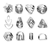 Polymer Clay Cutters Mini 30 pezzi in acciaio inox polimero clay formine per la creazione di gioielli, set di strumenti fai da te per biscotti, biscotti, torte, utensili per gioielli