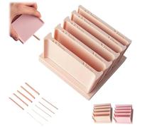 Polymer Clay Thickness String Roller Tool,Pottery Teaching Rolling Mud Stick Guide Tools,DIY Clay Rolling Strip Shape Maker with Storage Base,Adjustable Clays Thickness Control Tool (Apricot)