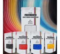 Polymorph - Confezione di colori modellabili a mano, 1400 g/1,4 kg, in materiale termoplastico, bianco, rosso, nero, blu, giallo, usi illimitati, artigianato, riparazioni fai da te, modellismo