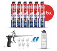 POLYNOR 6x750ml poliuretano isolamento spray (16 pezzi) schiuma isolante PUR