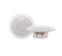 PolyPlanar 5" inch Round 2-Way Coax Waterproof Marine Boat Speakers (Pair) White