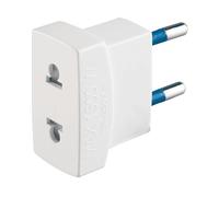 POLYPOOL Adattatore con spina 10A 2P e presa (standard Italiano americano) 250 V, bianco