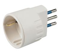 POLYPOOL Adattatore con spina 10A 2P+T e presa 10/16A 250V, bianco