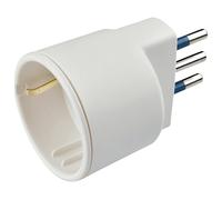 POLYPOOL Adattatore con spina 10A 2P+T e presa 10/16A 250V, bianco