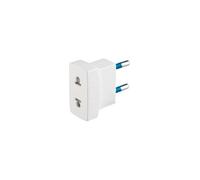 POLYPOOL Adattatore con spina 10A 2P e presa (standard Italiano americano) 250 V, bianco