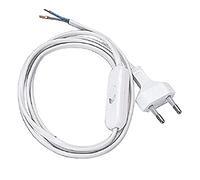 Polypool cavo per alimentazione abat-jour 250v~, Blanc, 1,5 m