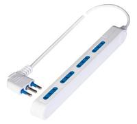 Polypool Multipresa da tavolo 4 uscite 10A 2P+T con spina 90° Bianco PP2520