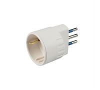 Poly Pool Adattatore con spina PP0433X 10A 2P+T presa 10/16A 250V Bianco