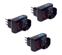POLYPOOL - PP2386.13 Kit Adattatore MultiSize Spina Piccola e Prese Grandi - Spina 10A 2P+T, 2 Prese Biv. 10-16A e 1 Presa Pluristandard 10-16A 2P+T , Interruttore Automatico di Sicurezza