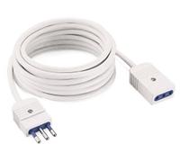 POLYPOOL Prolunga 250V con 3 m di cavo, spina e presa 10A 2P+T, bianco