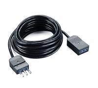 POLYPOOL Prolunga 250V con 3 m di cavo, spina e presa 10A 2P+T, nero