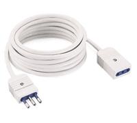 POLYPOOL Prolunga 250V con 5 m di cavo, spina e presa 10A 2P+T, bianco